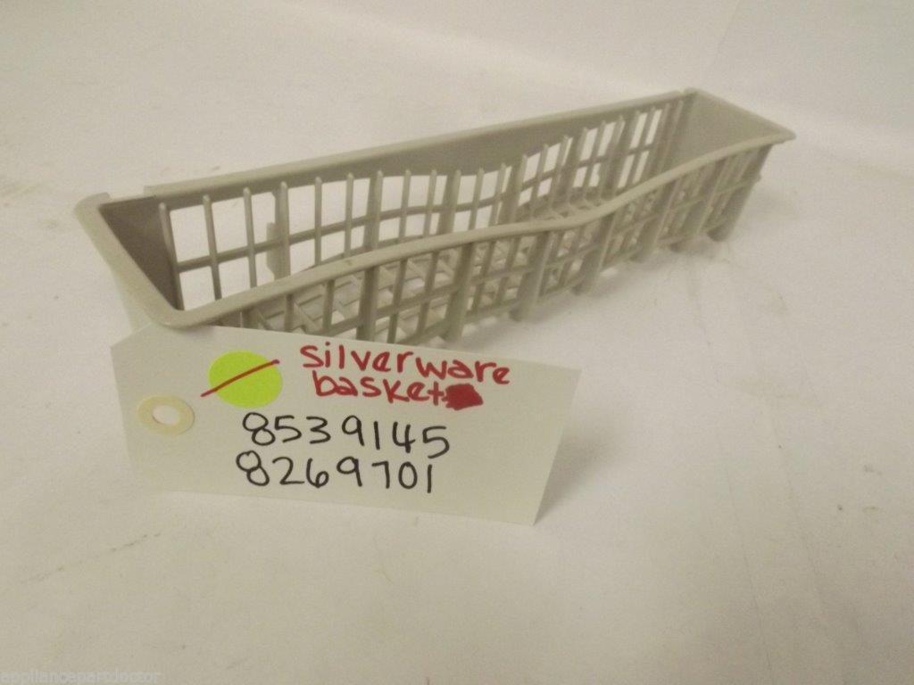 WHIRLPOOL DISHWASHER 8539145 8269701 SILVERWARE BASKET USED WHIRLPOOL DISHWASHER 8539145 8269701 SILVERWARE BASKET USED